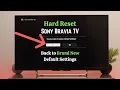 Sony Bravia TV How to Factory Reset Back to Brand New Default Settings