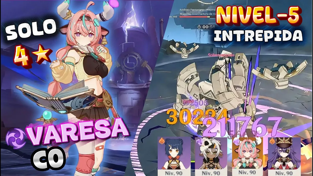 El DAÑO de Varesa es Increíble / Conflagracion estigia - nivel 5 / genshin impact