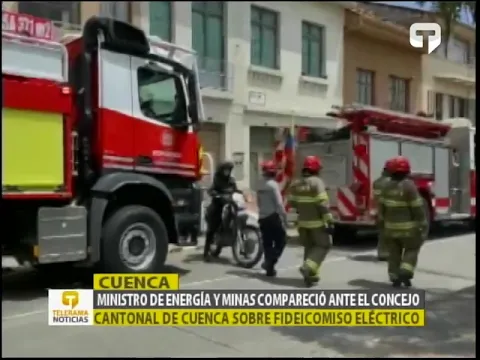 Ministro de energía y minas compareció ante el concejo cantonal de Cuenca sobre fideicomiso eléctrico