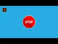 Stop Sign Board Illustrator Tutorial Flat Design Jokmax