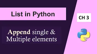 Python Tutorial in Hindi append Method in Python List Append Item to List in Python