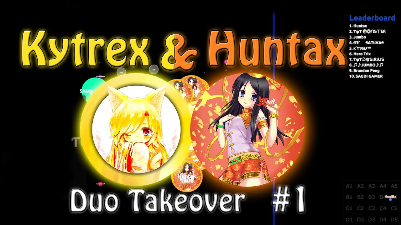 Agar.io - Kytrex and Huntax Duo Takeover