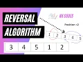 Array Rotation Reversal Algorithm Rotate an array by position k KK Codes Part