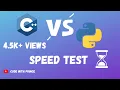 Python vs C Speed Test Code With Prince