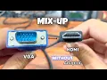 Mix-up VGA cable with Mi VGA connects to MI without adaptor