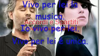 Download Vivo per lei con testo -Andrea Bocelli e Giorgia MP3