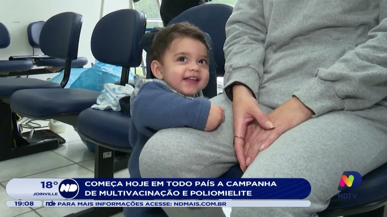 Campanhas de multivacinação e poliomelite começaram nesta segunda-feira em todo país