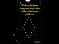 Hallow diamond pattern using python question