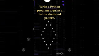 Hallow diamond pattern using python question