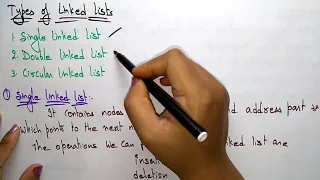 Linked list Single Double Circular DS Data Structures Lec-23 Bhanu Priya