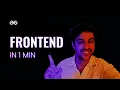 What is FRONTEND DEVELOPMENT Explained in 60 seconds Full Stack Concepts GeeksforGeeks