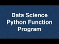 35 Data Science Python Function Program Online Training Download app from below link