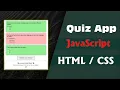 Create a Quiz App using HTML CSS JavaScript Quiz Web App using JavaScript Animation