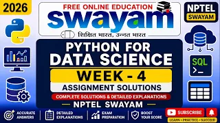 Python for Data Science Week 4 Assignment Solutions 2026 NPTEL SWAYAM MCQ Answers