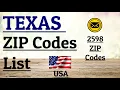 TEXAS ZIP Code s List ZIP Code of TEXAS USA 2598 ZIP Codes All Cities ZIP Codes