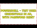 Powershell - Test user credentials in AD with password reset