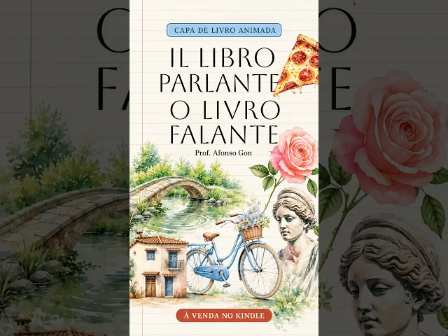 Capa animada do livro Il Libro Parlante, de Afonso Gon