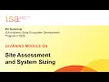 Module 15 - Site Assessment System Sizing I-SED Training and Learning