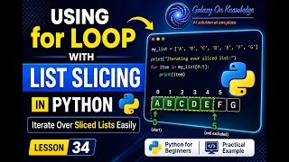 Using for Loop with List Slicing in Python Iterate Over Sliced Lists Easily Lesson 34