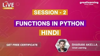 Functions in Python Python Tutorial in Hindi Python Functions Great Learning