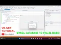 HOW TO CONNECT MYSQL DATABASE TO VISUAL BASIC VB NET