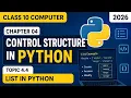 10th Class Computer Science Chapter 4 Topic 4 4 List in Python New Book 2026 Punjab Board