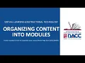 Organizing Content Into Modules