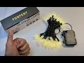 Battery Powered C6 Christmas Lights w 8 Flashing Modes