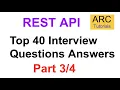 REST API Interview Questions - Part 3 Rest API 40 interview questions Answers Experienced