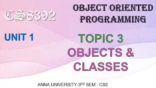 CS8392 - OBJECT ORIENTED PROGRAMMING