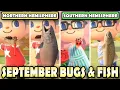 SEPTEMBER Bugs Fish Deep Sea Creatures Guide For Northern Southern Hemisphere In ACNH