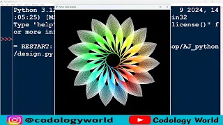 Beautiful Flower Design Using Python turtle and colorsys module in Python Codology World