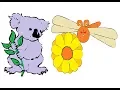 Coloring Pages for Kids Shapes Worksheets for Preschool Painting Dragonfly and Koala Shape