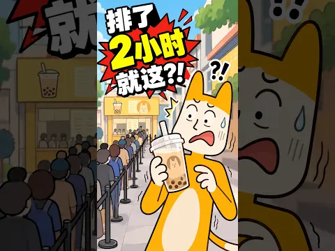 奶茶🥤难喝到想扔掉，你还会继续喝吗？#奶茶 #shorts #动画