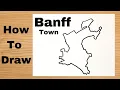 Drawing Banff City Map - Canada