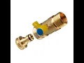GORILLA EASY CONNECT Solid Brass Shut-Off Valve with Female Connector and Male Connect GHT