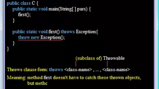 Exception 9. The throws clause