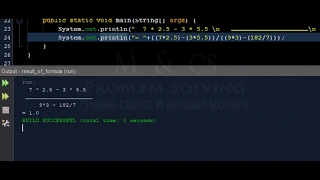 Write a Program That Displays the Result of Given Mathematical Expression Java