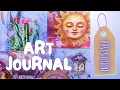 Boho Hippie Art Journal Spread Gelli Prints Archival Inks My Cut Collage Book