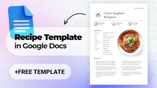 How to design a Simple Recipe Google Docs Step-by-Step Guide Free Template Included