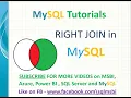 MySQL Tutorials MySQL Right Join Right Joins with examples mysql Outer join in mysql