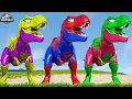 Lagu Spider-Man Style I-REX \u0026 Hulk Style Indoraptor Epic Superhero Dinosaurs Jurassic World Evolution