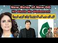 New Rules of New DG ISI