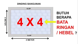 Download cara menghitung kebutuhan BATA RINGAN / HEBEL untuk dinding ukuran 4 x 4 meter MP3