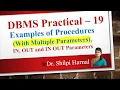 DBMS Practical - 19 Procedures with multiple parameters in Oracle IN OUT and IN OUT Parameters