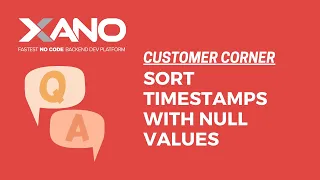 Sorting timestamps with null values