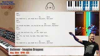 Download 🎹 Believer - Imagine Dragons Piano Backing Track with chords and lyrics MP3