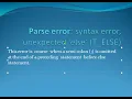 Parse error syntax error unexpected else T - ELSE