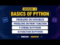Session 5 problem on variables f-string and id function