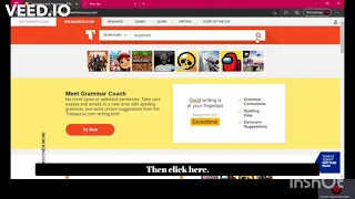 HOW TO USE ONLINE THESAURUS using www thesaurus com